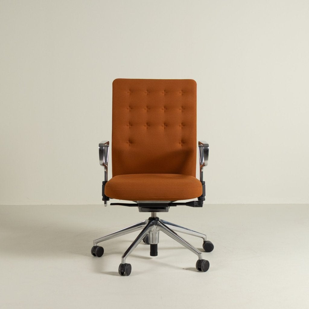 Vitra ID Trim Bureaustoel Oranje Stof - Chroom, Niet ingevuld, Niet ingevuld, Nieuw, Oranje