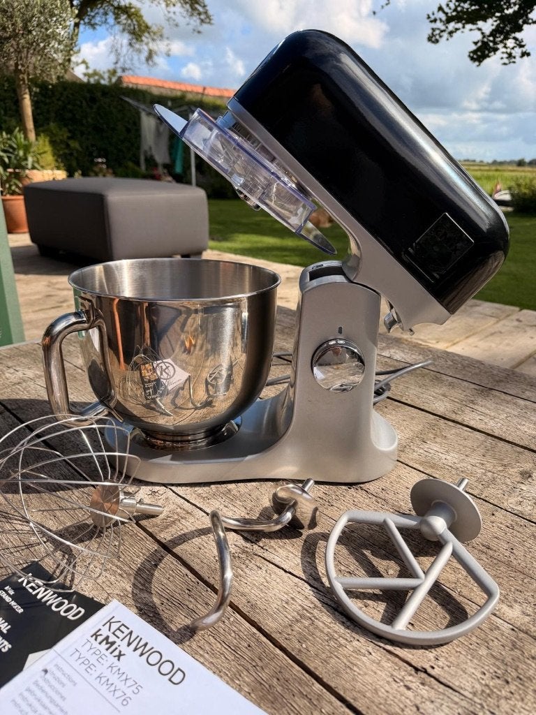 Kenwood kMix keukenmachine kmx75, zwart/zilver, 4 liter of meer, Ophalen of Verzenden, Zo goed als nieuw, 3 snelheden of meer