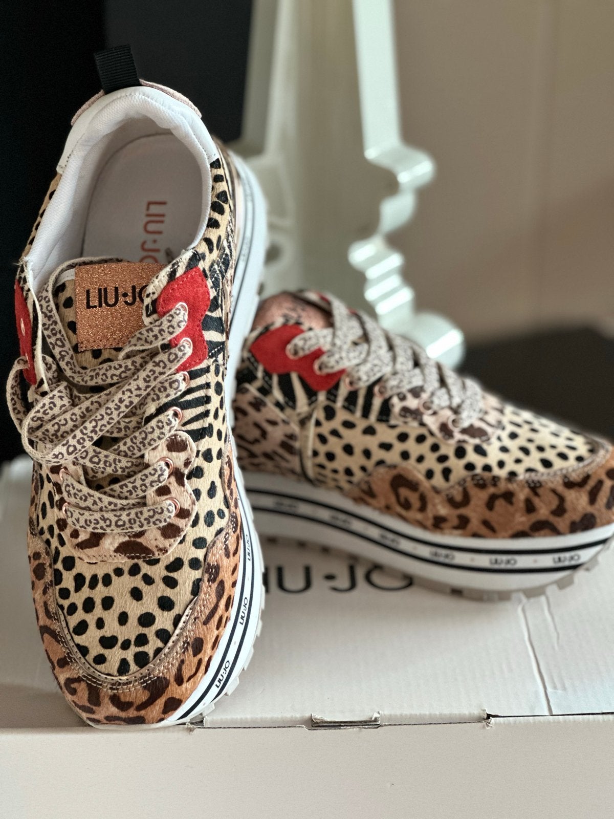 Liu Jo Maxi Wonder 1 sneakers met dierenprint, Overige kleuren, Nieuw, Ophalen of Verzenden, Sneakers of Gympen