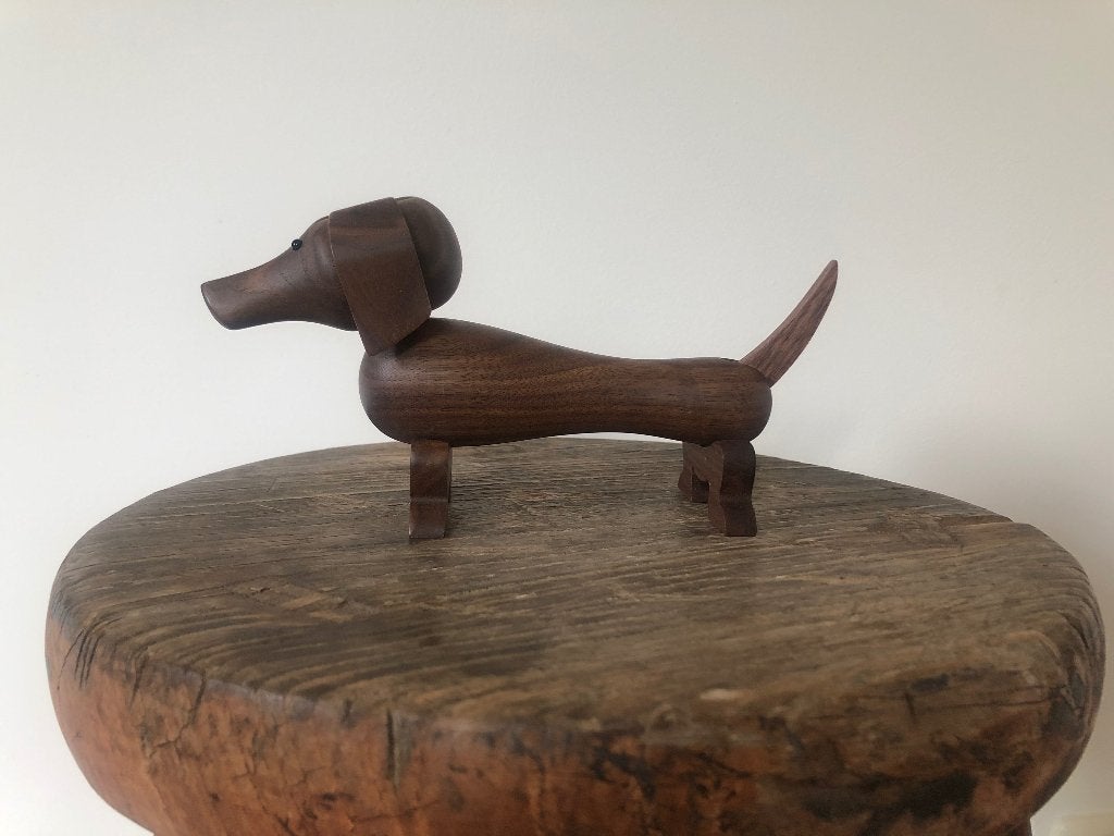 Houten Dog / Hond / Tekkel | Deens Design, Ophalen of Verzenden, Beeld, Hout