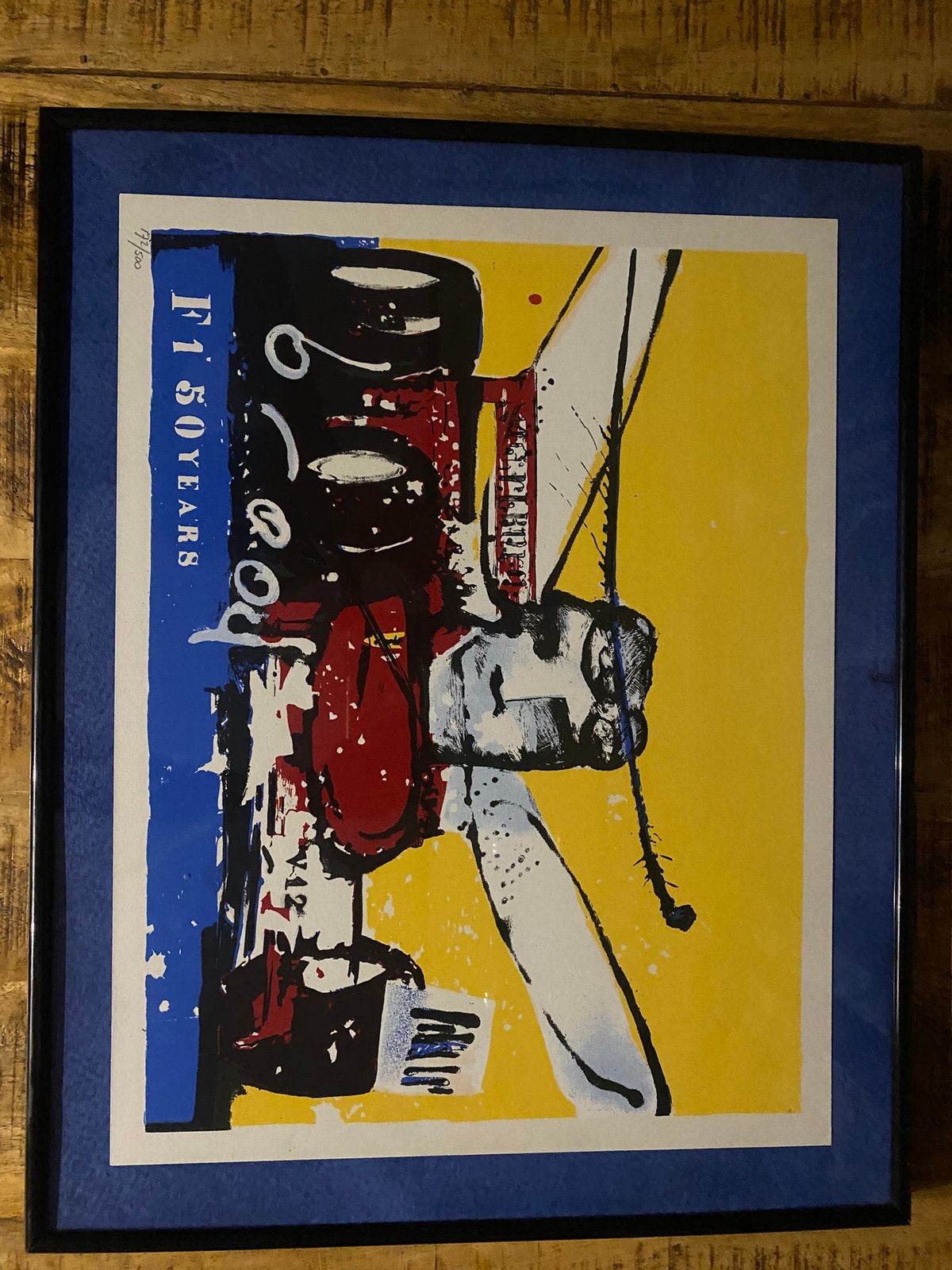 Herman brood zeefdruk eerbetoon jubileum F1 (Formule 1)Senna, Ophalen, Zeefdruk, Sport, Gelimiteerde oplage