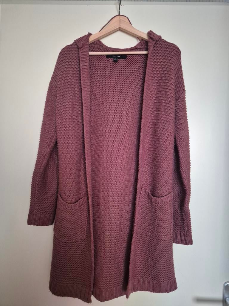 Gebreid vest met capuchon, Vero Moda, Paars, Ophalen of Verzenden, Maat 34 (XS) of kleiner