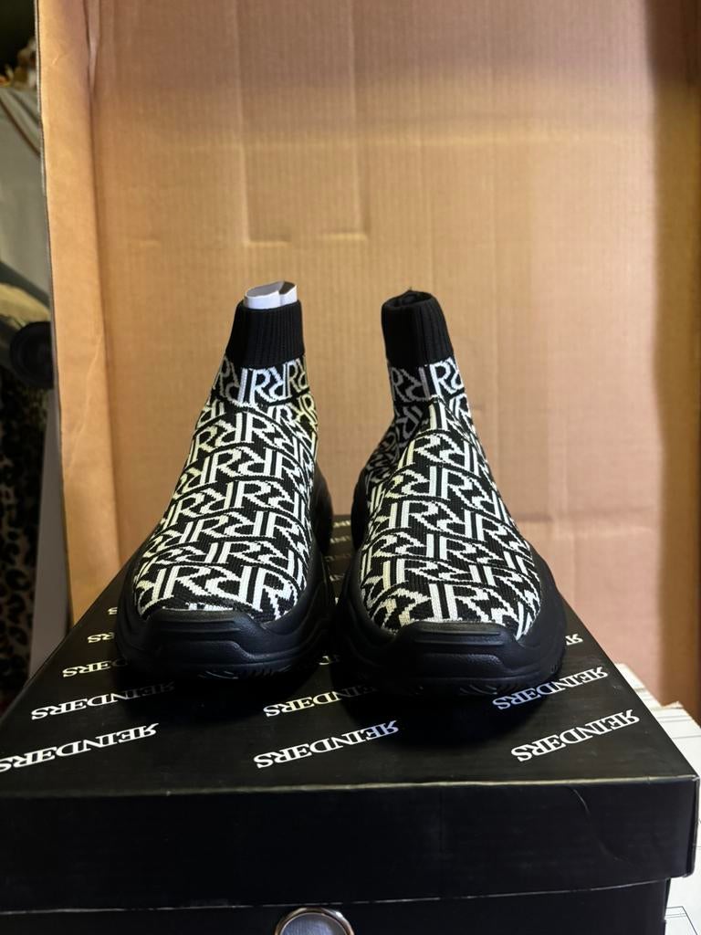 Reinders knit sneakers zwart met wi, Kleding | Dames, Schoenen, Verzenden, Zwart, Nieuw, Sneakers of Gympen