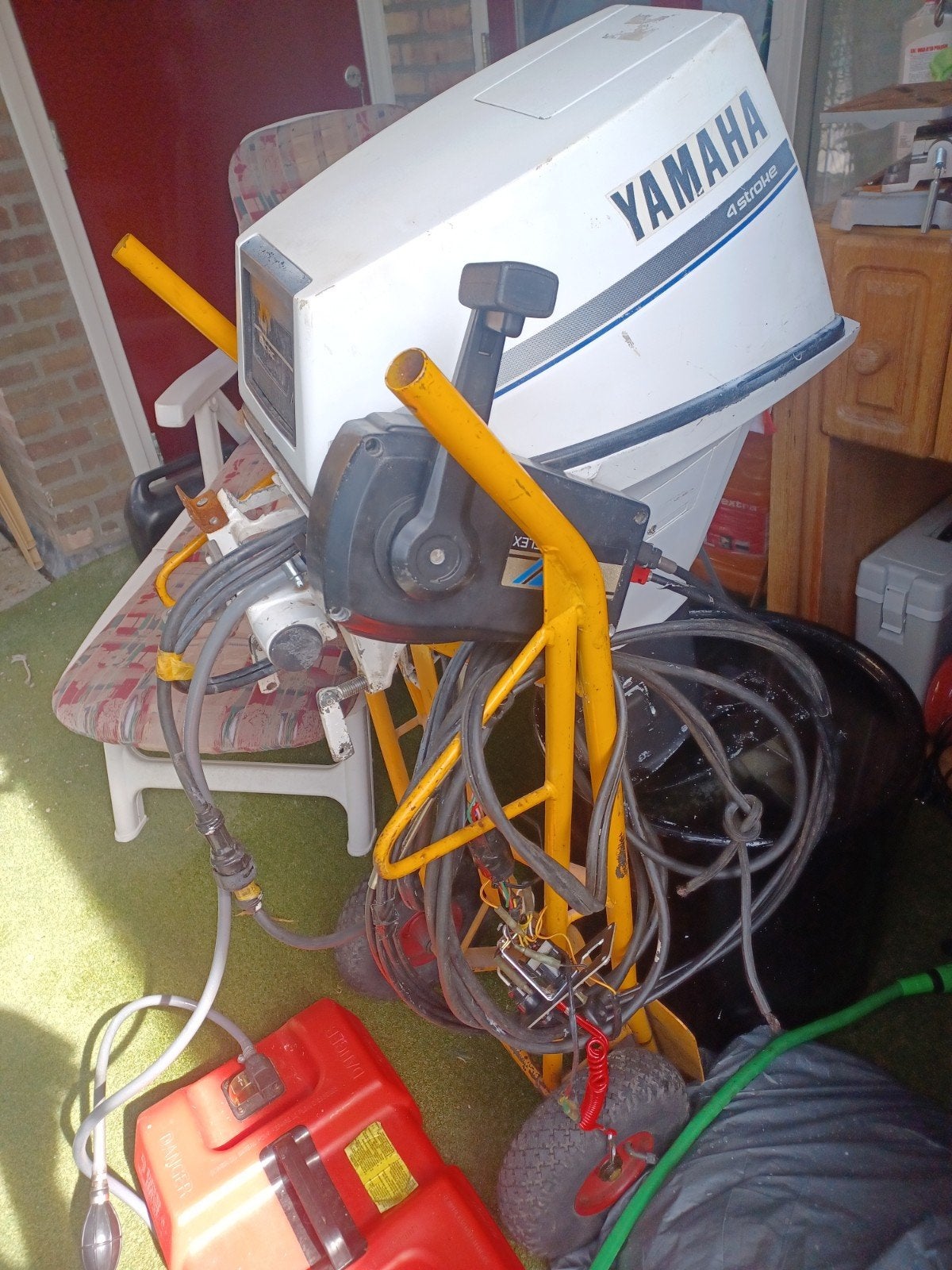 t k yamaha 9.9 pk werkmotor, Watersport en Boten, Buiten- en Binnenboordmotoren, Ophalen, Gebruikt, 5 tot 10 pk, Viertaktmotor