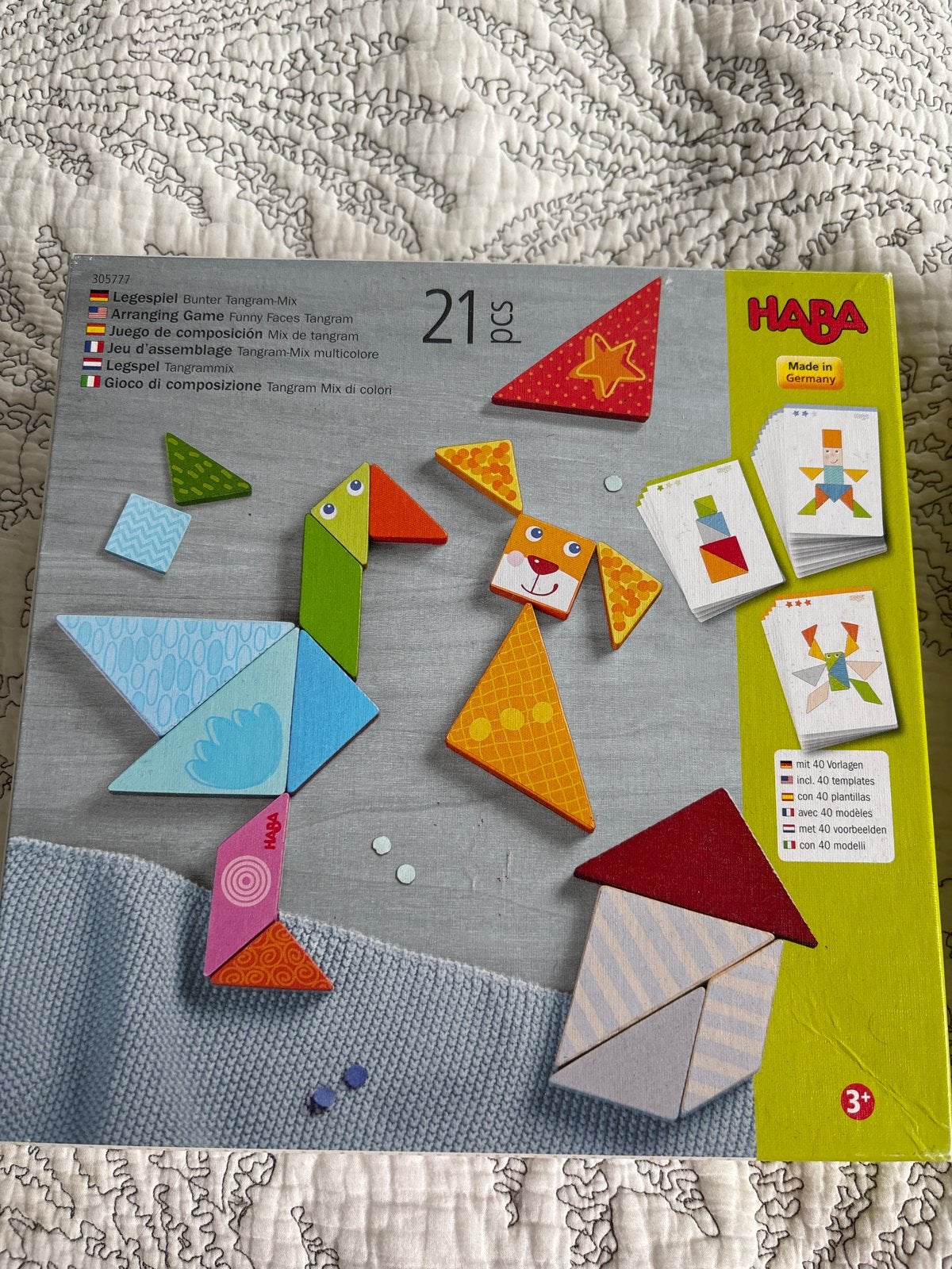 HABA Legspel Tangram-Mix 21-delig voor kinderen, Ophalen of Verzenden, Zo goed als nieuw, Puzzelen
