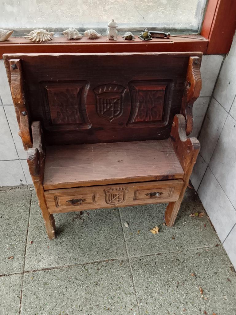 houten bank met opbergruimte, Antiek en Kunst, Antiek | Meubels | Stoelen en Banken, Ophalen