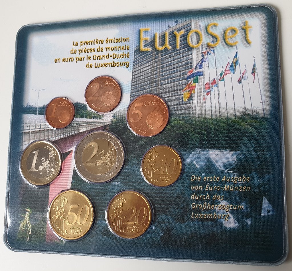 Luxemburg BU-Set 2002 Uitgifte KNM 1e oplage (Nordisch gold), Postzegels en Munten, Munten | Europa | Euromunten, Verzenden, Luxemburg