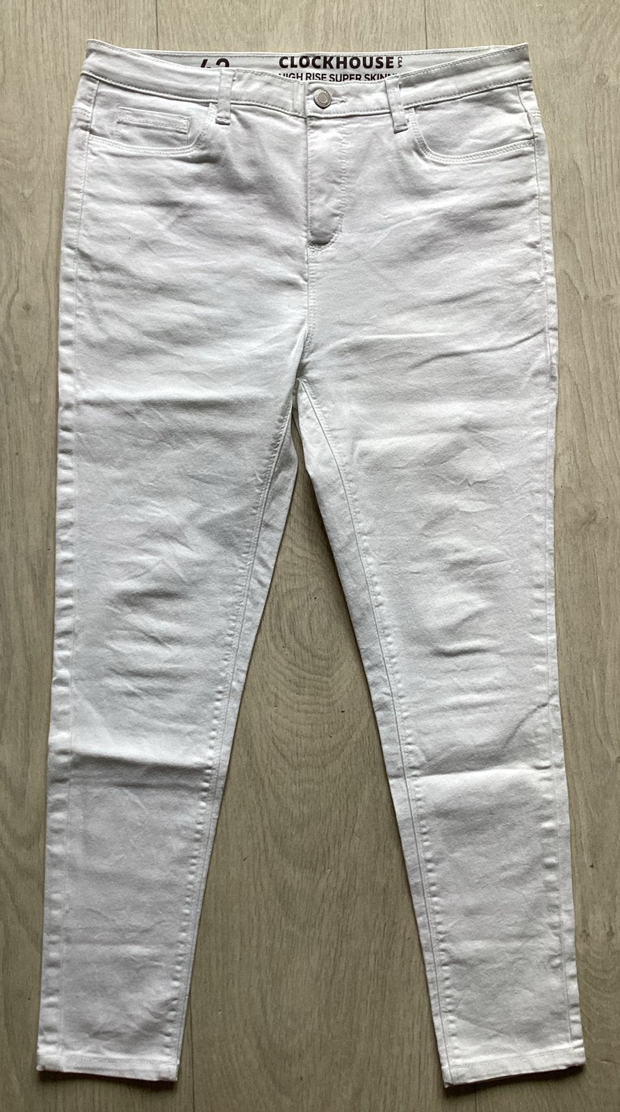 Clockhouse (C&A) High Rise Super Skinny Jeans Wit W33-W36, Wit, Ophalen of Verzenden, Zo goed als nieuw, Clockhouse