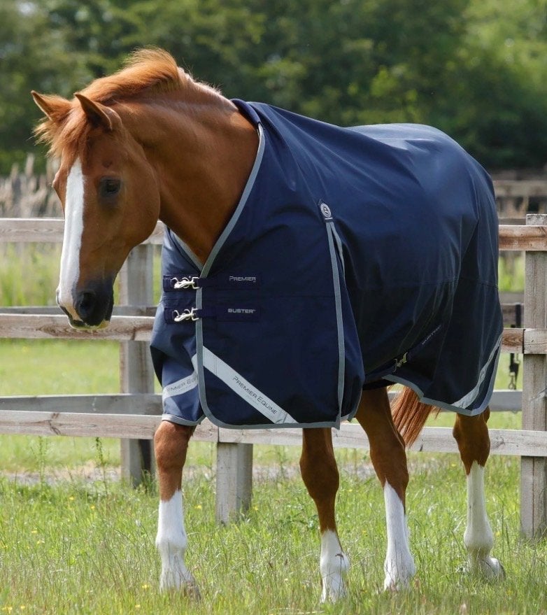 Premier equine regendeken, buster zero, maat 168/175, Gebruikt, Overige merken, 0 g, Blauw