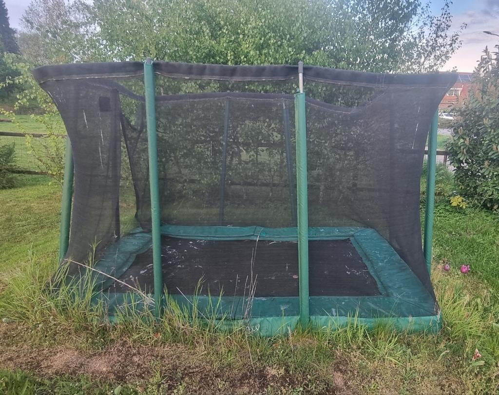 Etan Premium Gold Inground Trampoline 300x230 groen, Ophalen, Gebruikt