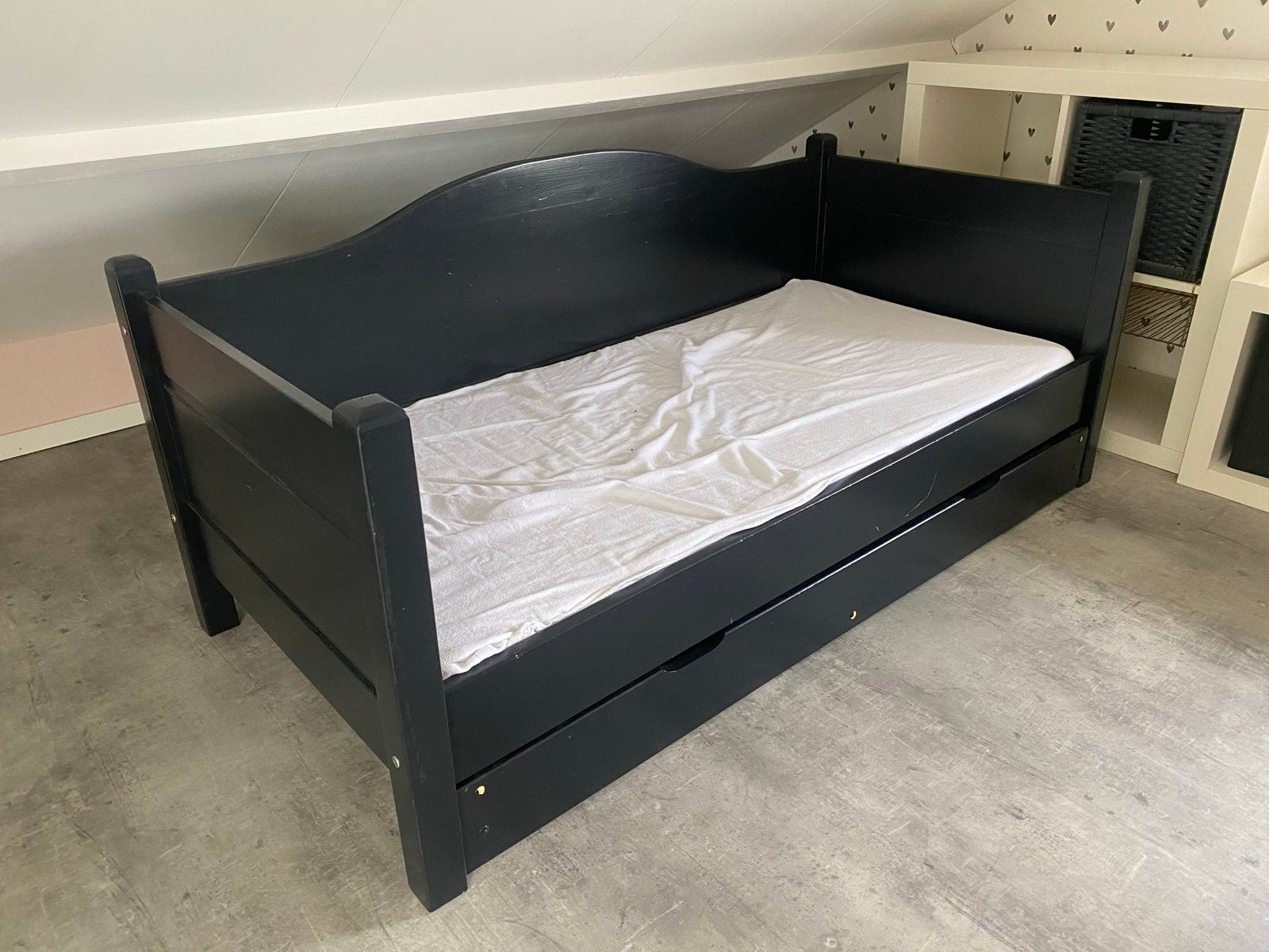 Peuterbed met lade, Ophalen, Gebruikt, 90 cm, Eenpersoons