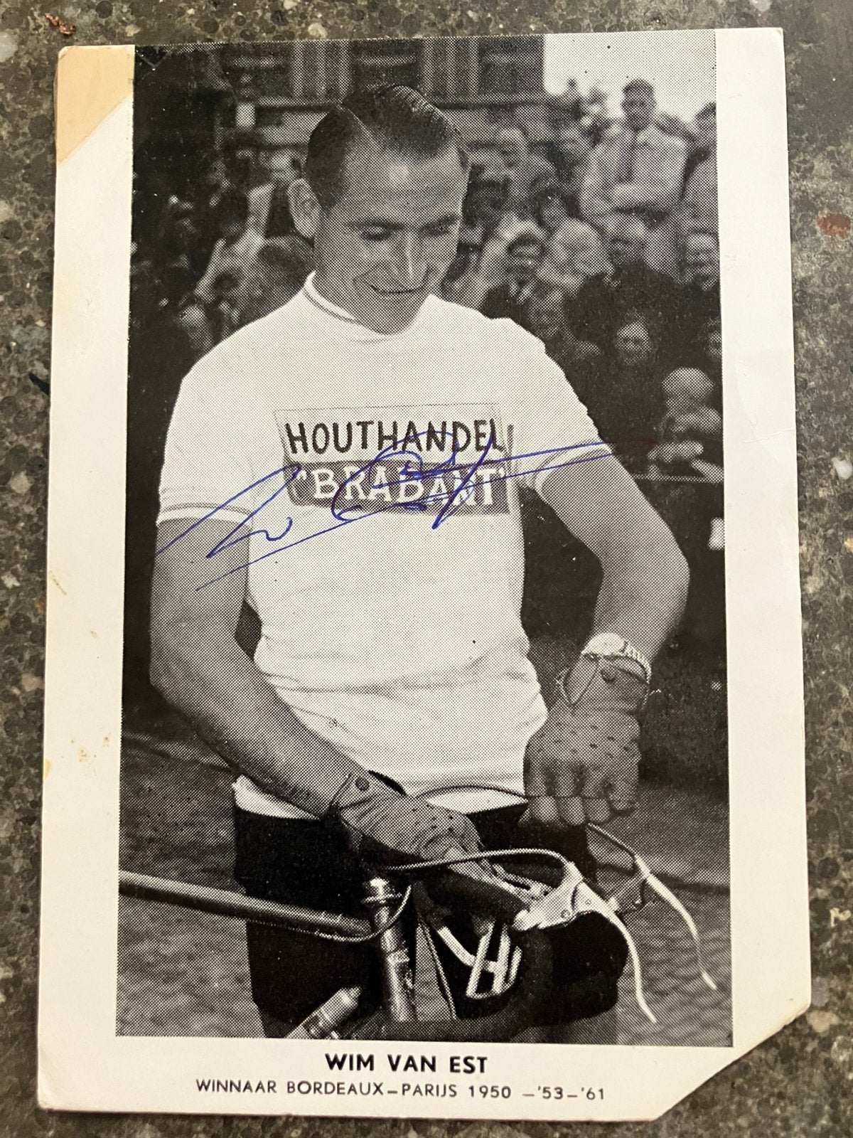 Wim van Est - houthandel Brabant- kaart wielrennen, Verzamelen, Ophalen of Verzenden, Gebruikt, Overige sporten, Spelerskaart
