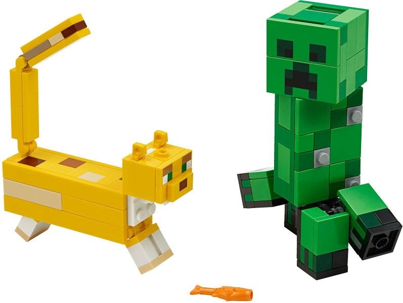 Lego Minecraft - BigFig Creeper and Ocelot (21156), Ophalen of Verzenden, Gebruikt, Complete set, Lego