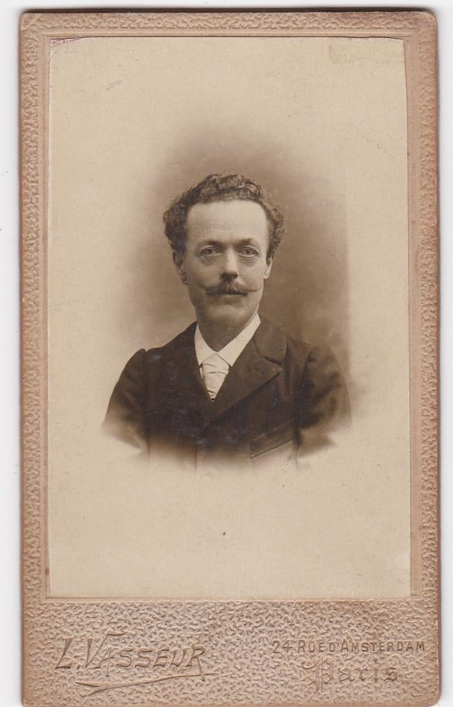 CDV van een Man - Foto L. Vasseur Parijs -, Verzamelen, Gebruikt, Verzenden, Foto, Buitenland