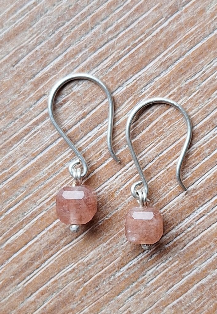 handgemaakte oorbellen echt zilver en zonnesteen, Sieraden, Tassen en Uiterlijk, Oorbellen, Hangers, Verzenden, Nieuw, Oranje
