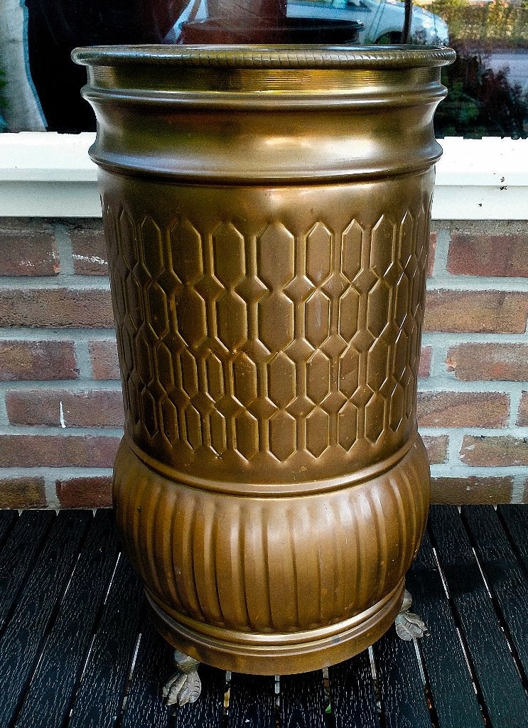 Antieke Paraplupot / Paraplubak / Bloempot - Brons / Koper, Ophalen of Verzenden