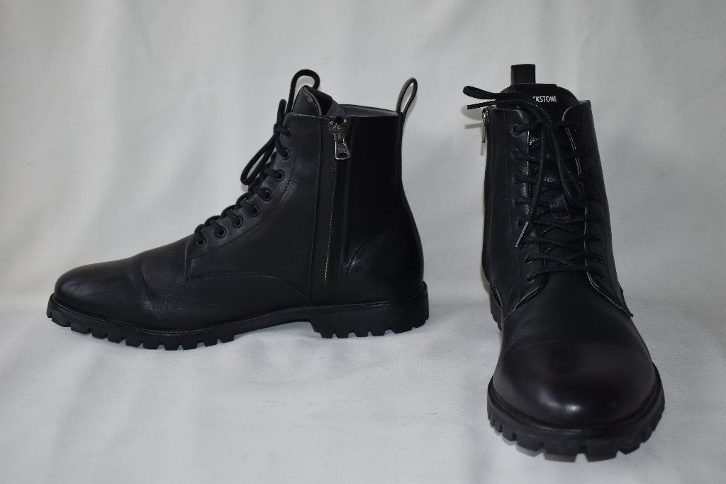 BLACKSTONE maat 46 zwart leder ongedragen / NIEUW in doos, Blackstone, Zwart, Boots, Nieuw