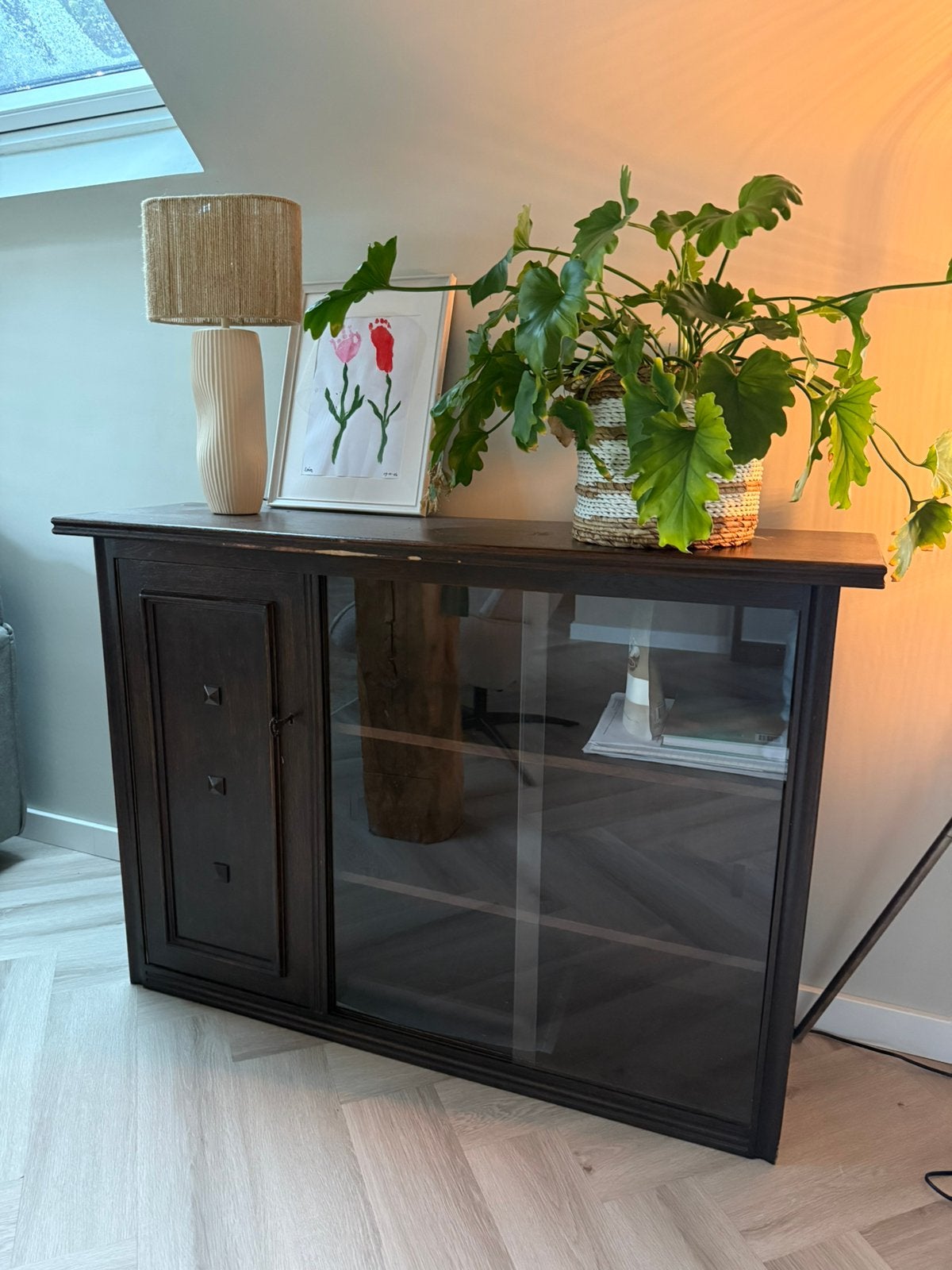 Mooi dressoir L125xb35xH87cm, Ophalen of Verzenden, Gebruikt, 25 tot 50 cm