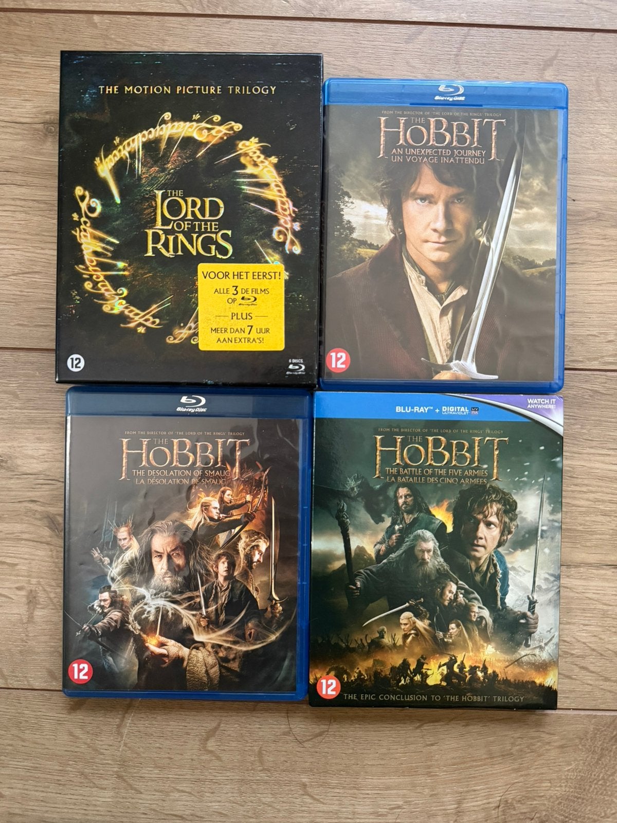 Lord of the Rings & The Hobbit complete set blu-ray, Cd's en Dvd's, Blu-ray, Engels, Nederlands, Science Fiction en Fantasy, Ophalen of Verzenden