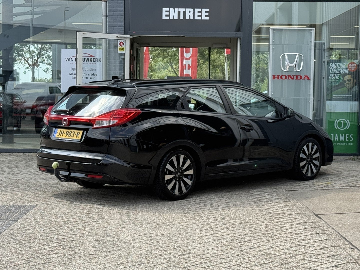 HONDA Civic 1.8i Automaat Elegance | Camera | Clima | Trekha, Auto's, Honda, Dealer onderhouden, Gebruikt, 4 cilinders, Zwart