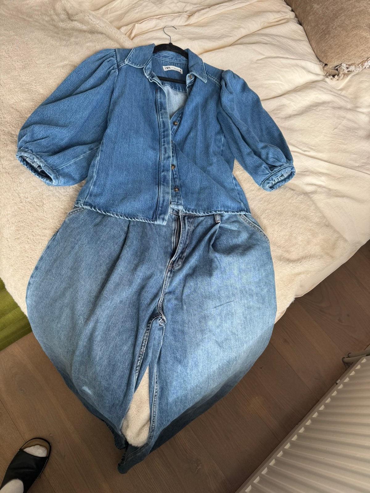 Leuke hippe set spijker by Zara mt 36, Blauw, Ophalen of Verzenden, Zo goed als nieuw, Maat 36 (S)