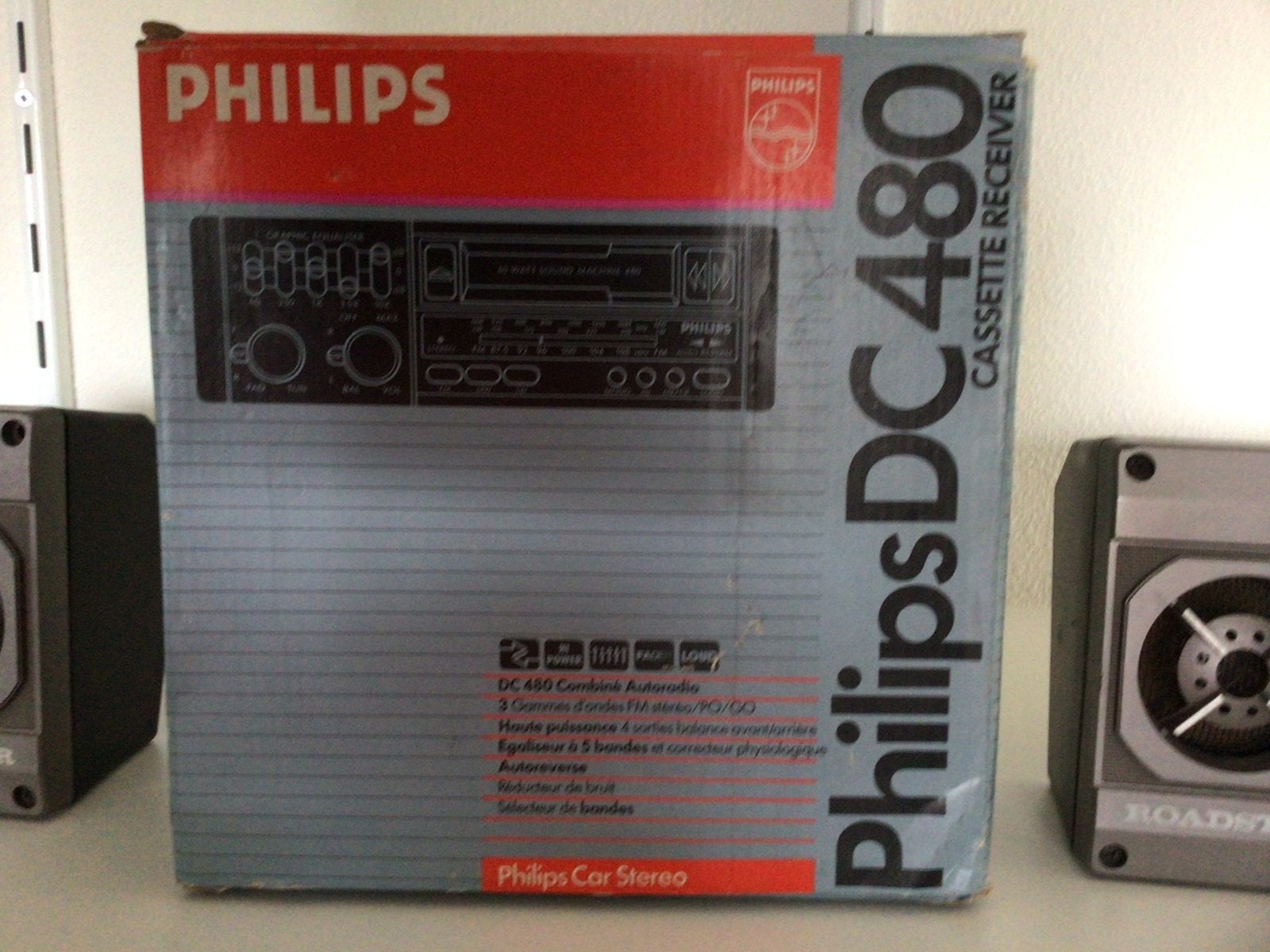 Philips DC480 Cassettedeck met 2 boxen, Ophalen, Gebruikt