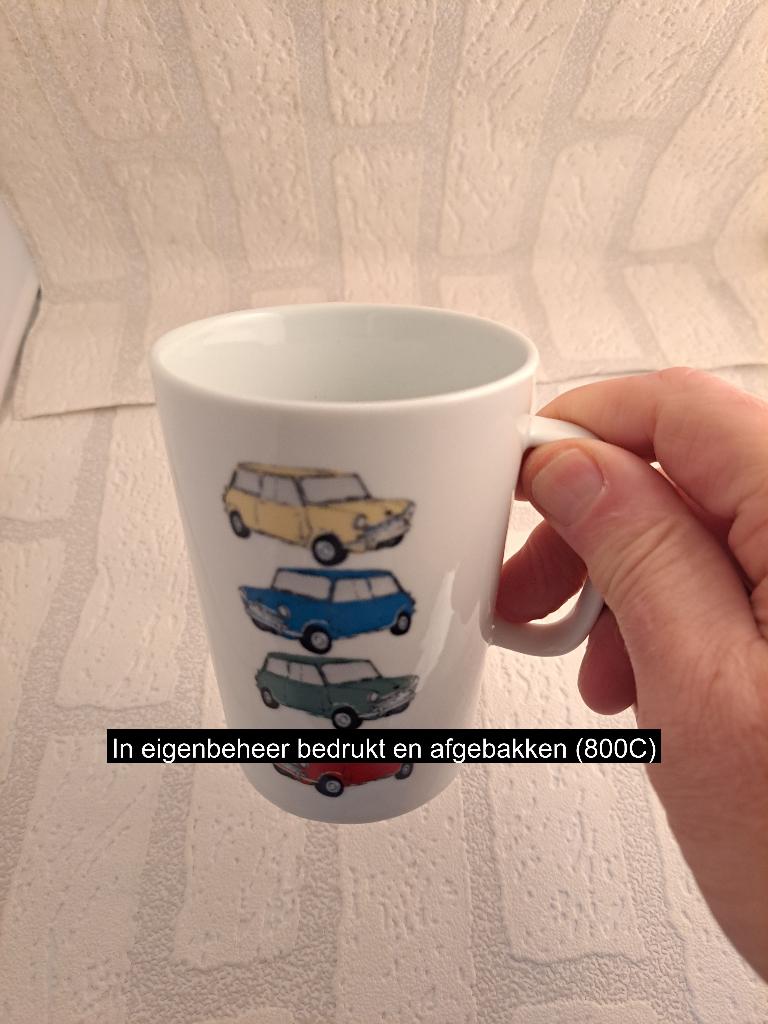 Drinkbeker mok met verschillende kleuren Mini Cooper, Keramiek, Nieuw, Ophalen of Verzenden, Overige stijlen