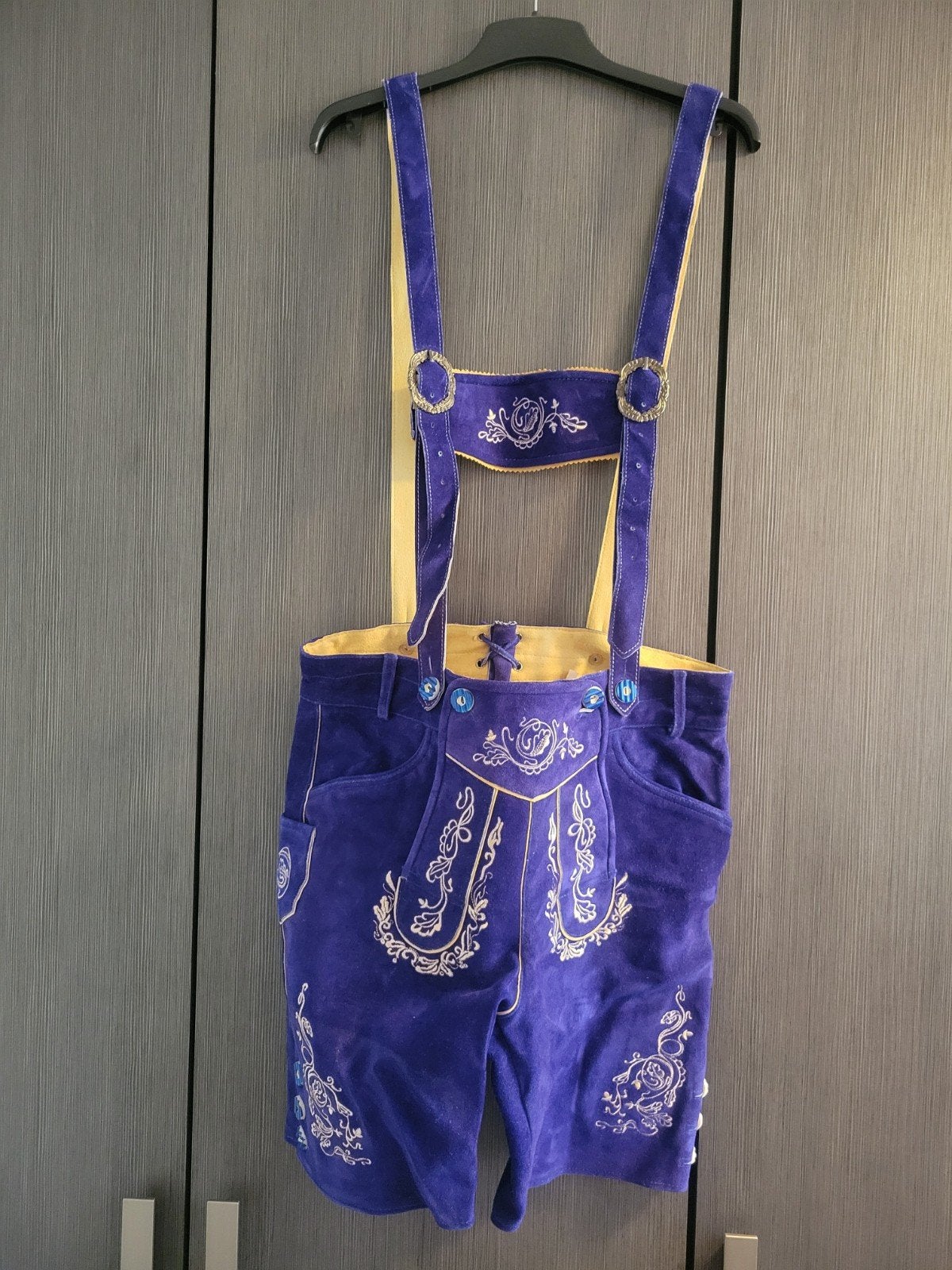 Lederhosen blauw, Kleding | Dames, Carnavalskleding en Feestkleding, Ophalen of Verzenden, Zo goed als nieuw, Carnaval, Kleding