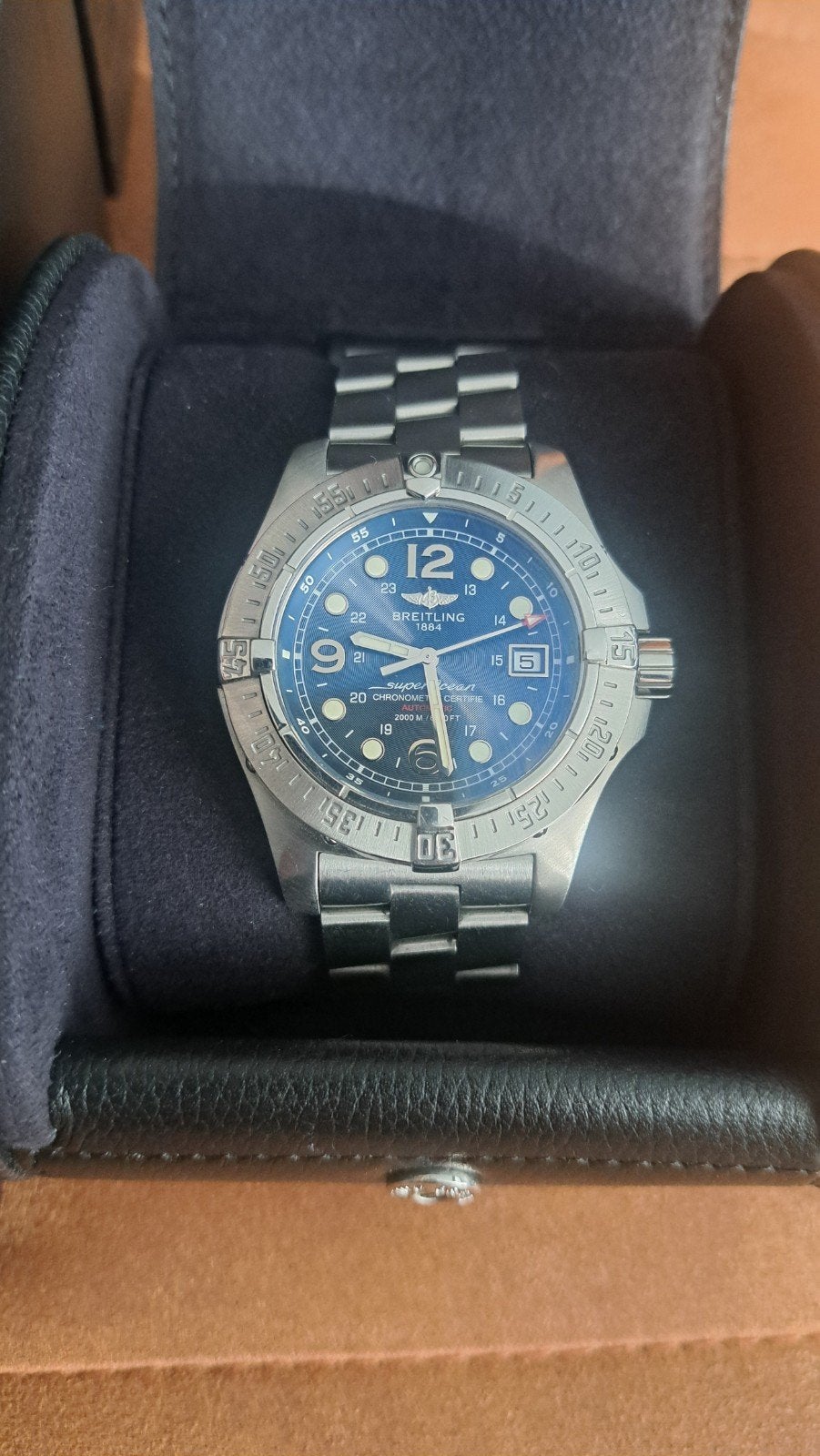 breitling superocean als nieuw, Ophalen of Verzenden, Zo goed als nieuw, Polshorloge, Breitling