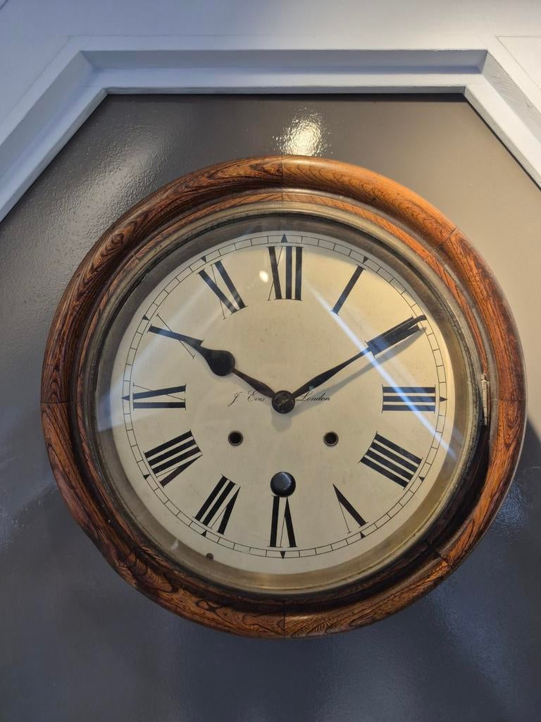 Antieke Engelse schoolklok, Ophalen of Verzenden