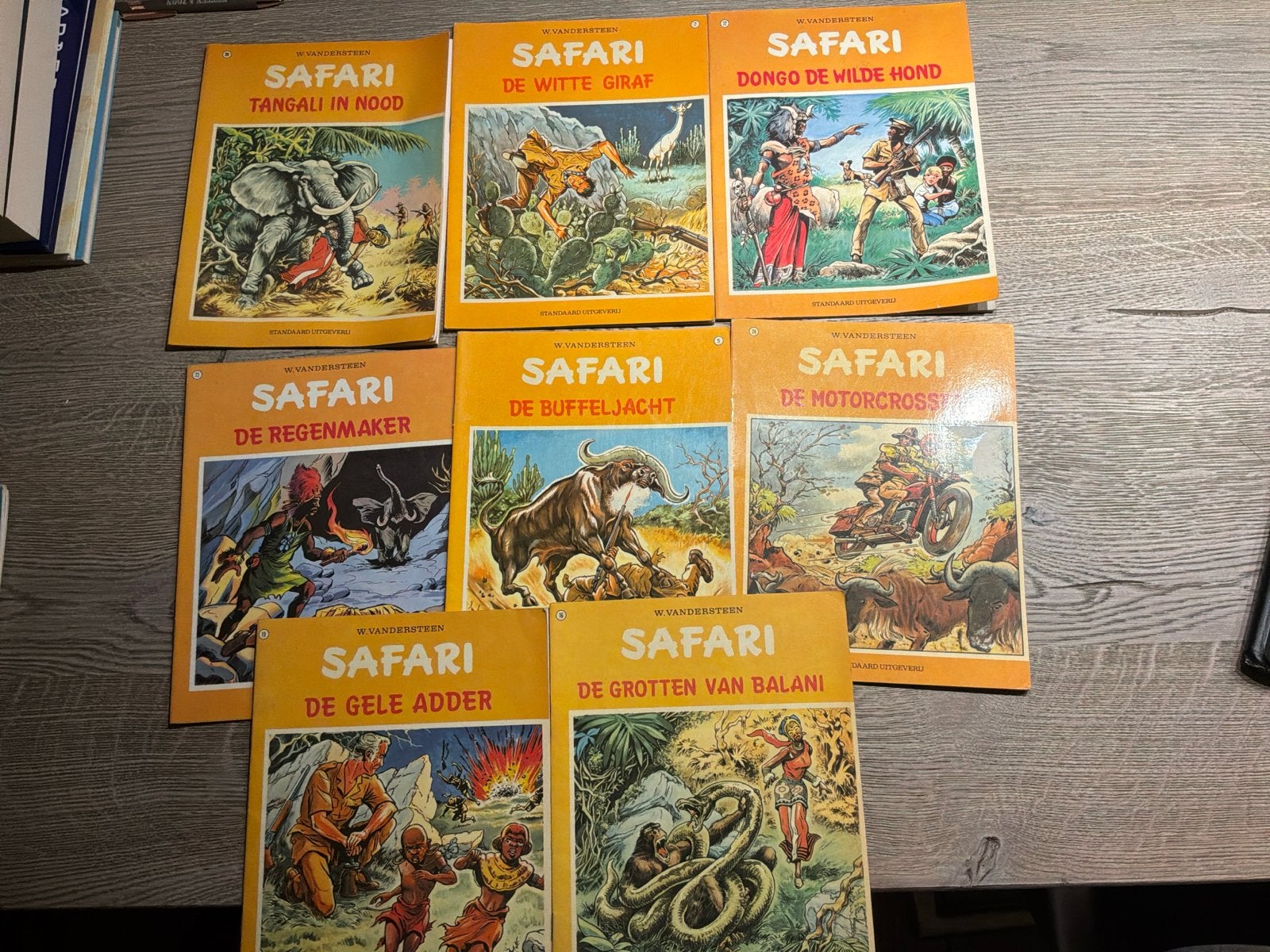 Safari stripboeken - Complete reeks van 9 delen, Complete serie of reeks, Ophalen of Verzenden, Gelezen
