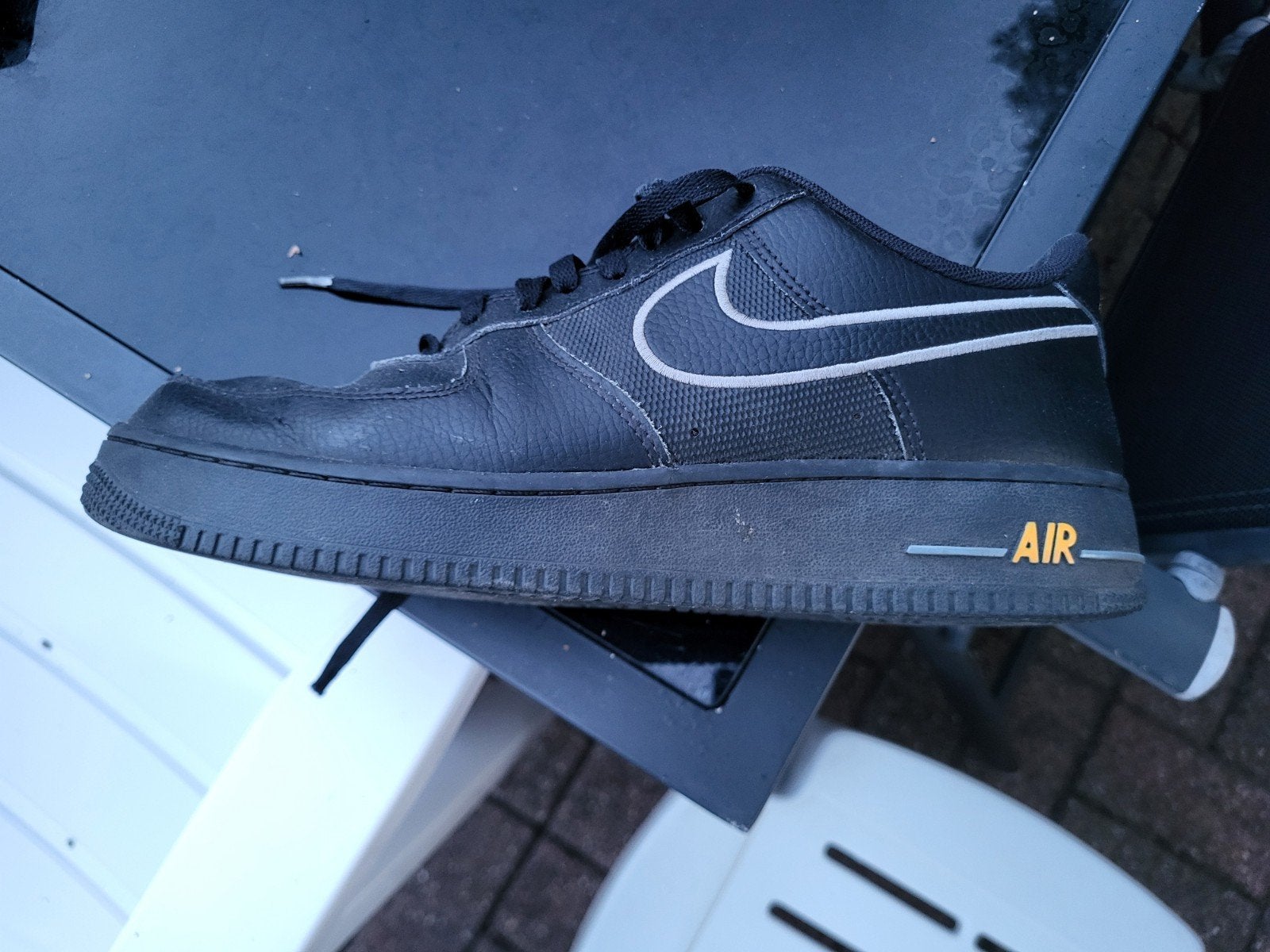 Nike Air Force 1 Low - Zwarte sneakers, Zwart, Nike, Ophalen of Verzenden, Sneakers of Gympen