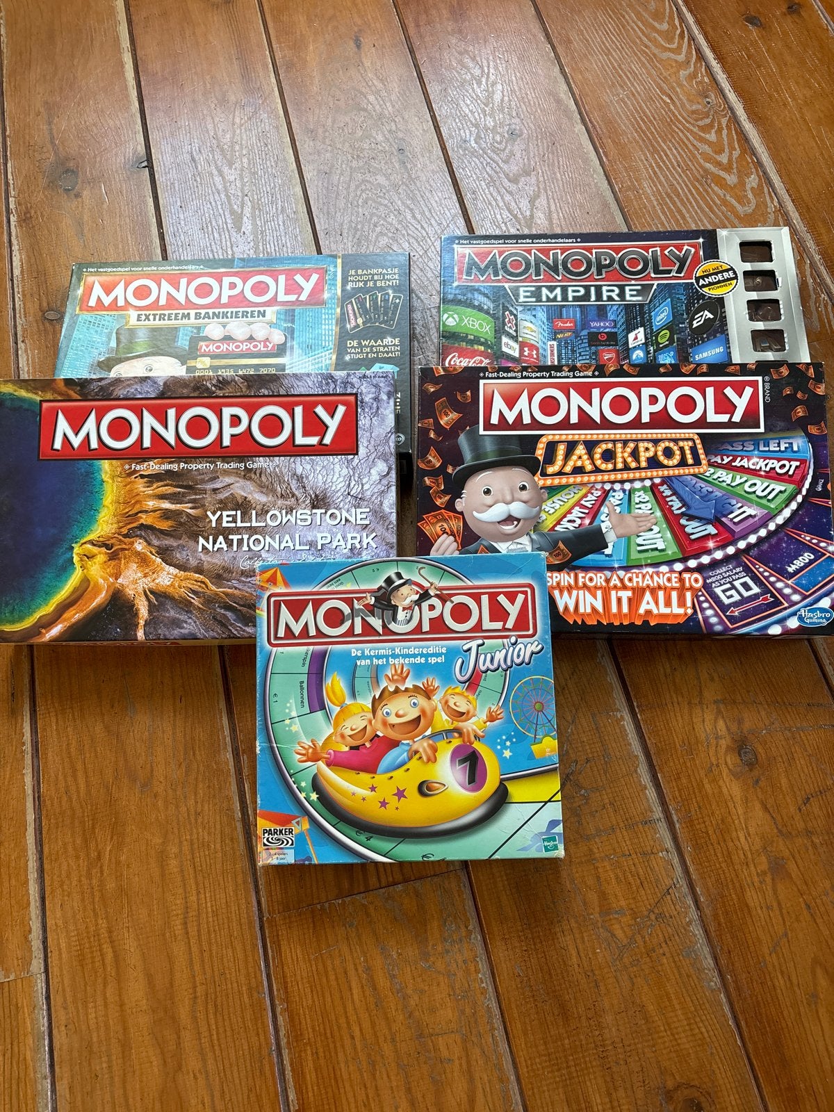 Monopoly Spellen Collectie: 5 Diverse Edities, Drie of vier spelers, Ophalen, Gebruikt