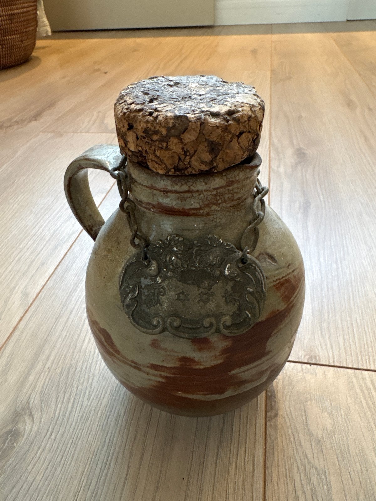 Vintage Port Kruik met Kurk en Metalen Label, Ophalen of Verzenden