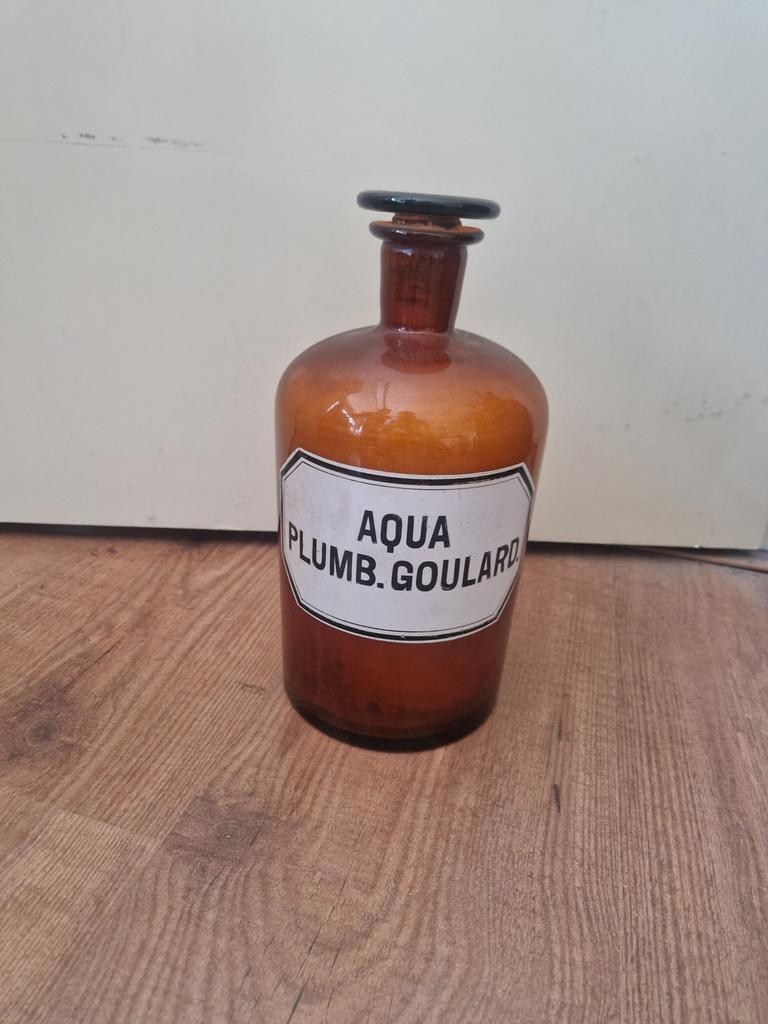 Originele Glazen Apothekersfles, Huis en Inrichting, Woonaccessoires | Vazen, Ophalen, Gebruikt, Overige kleuren, Glas