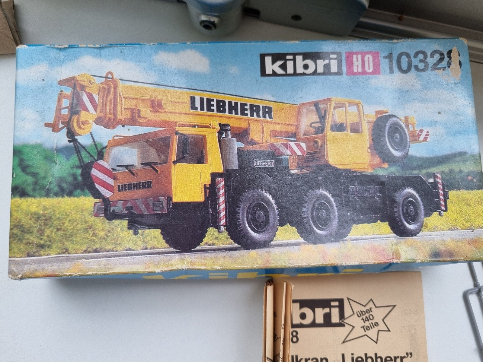 Kibri 10328 Liebherr  kraan HO spoor., Ophalen of Verzenden, Gebruikt, Hijskraan, Tractor of Landbouw, Overige merken