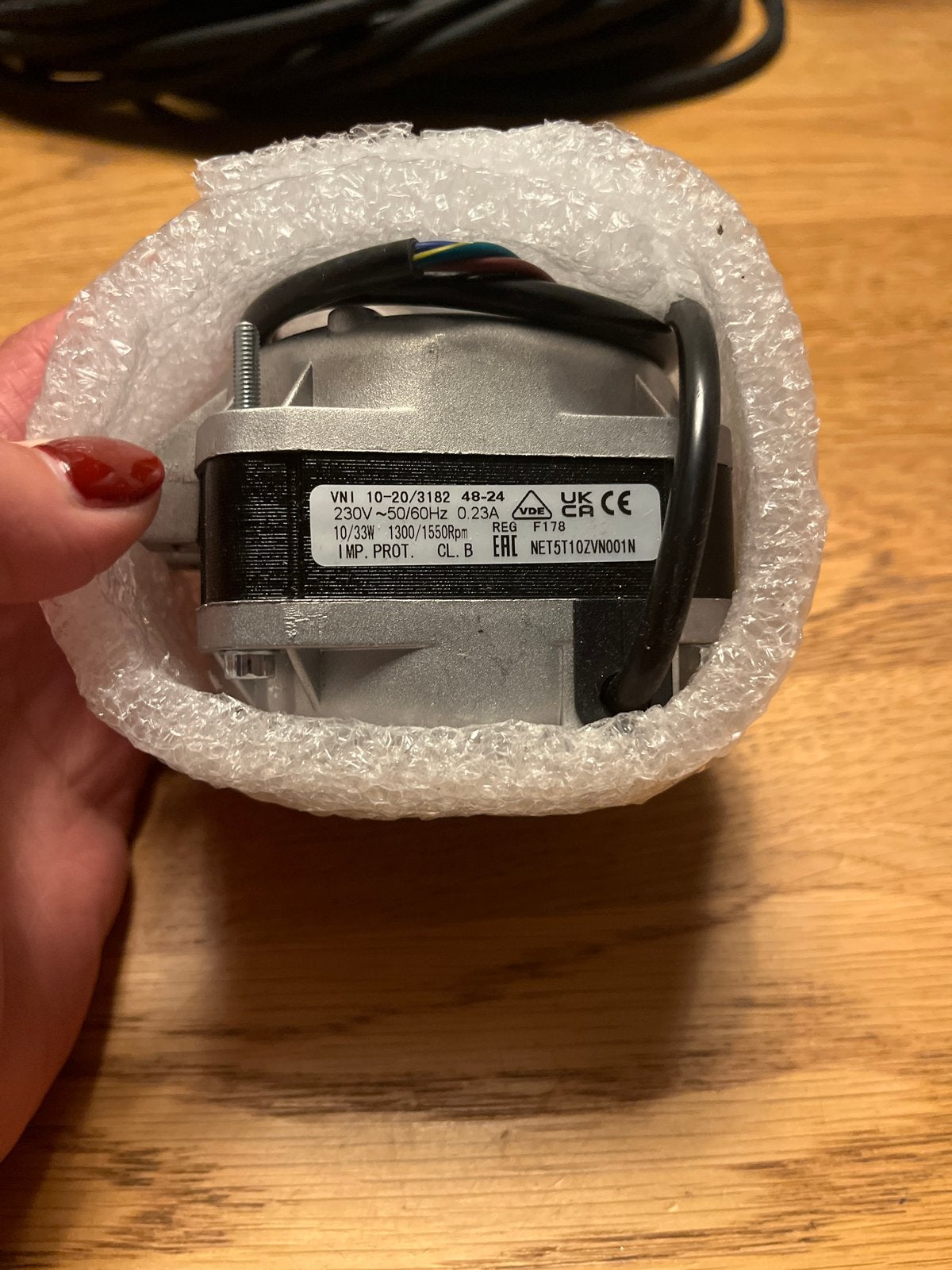 Elco Ventilator Motor VN1 10-20/3182 40-24 230V, Ophalen of Verzenden, Nieuw
