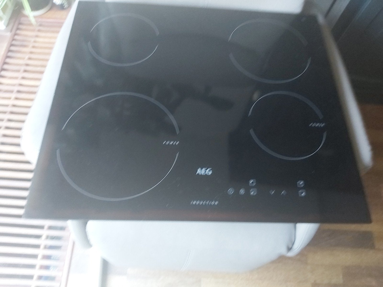 AEG Inductie Kookplaat - 4 Kookzones - Inbouw, Ophalen, Gebruikt, 4 kookzones, Inbouw