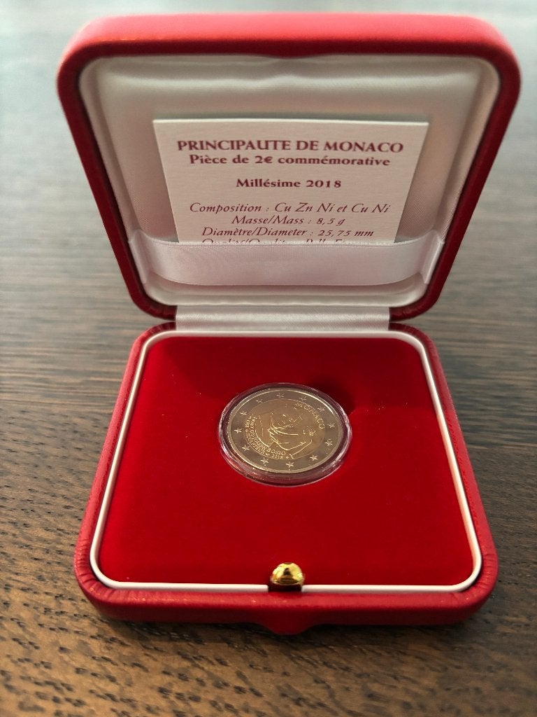Monaco €2  2018 proof, Verzenden, Monaco, 2 euro, Setje