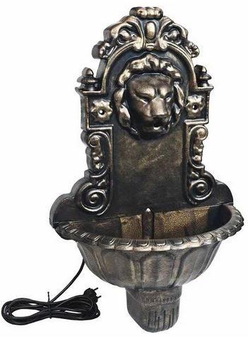 Muurfontein fontein wandfontein leeuwenkop GRATIS BEZORGD!, Kunststof, Fontein, Verzenden, Nieuw