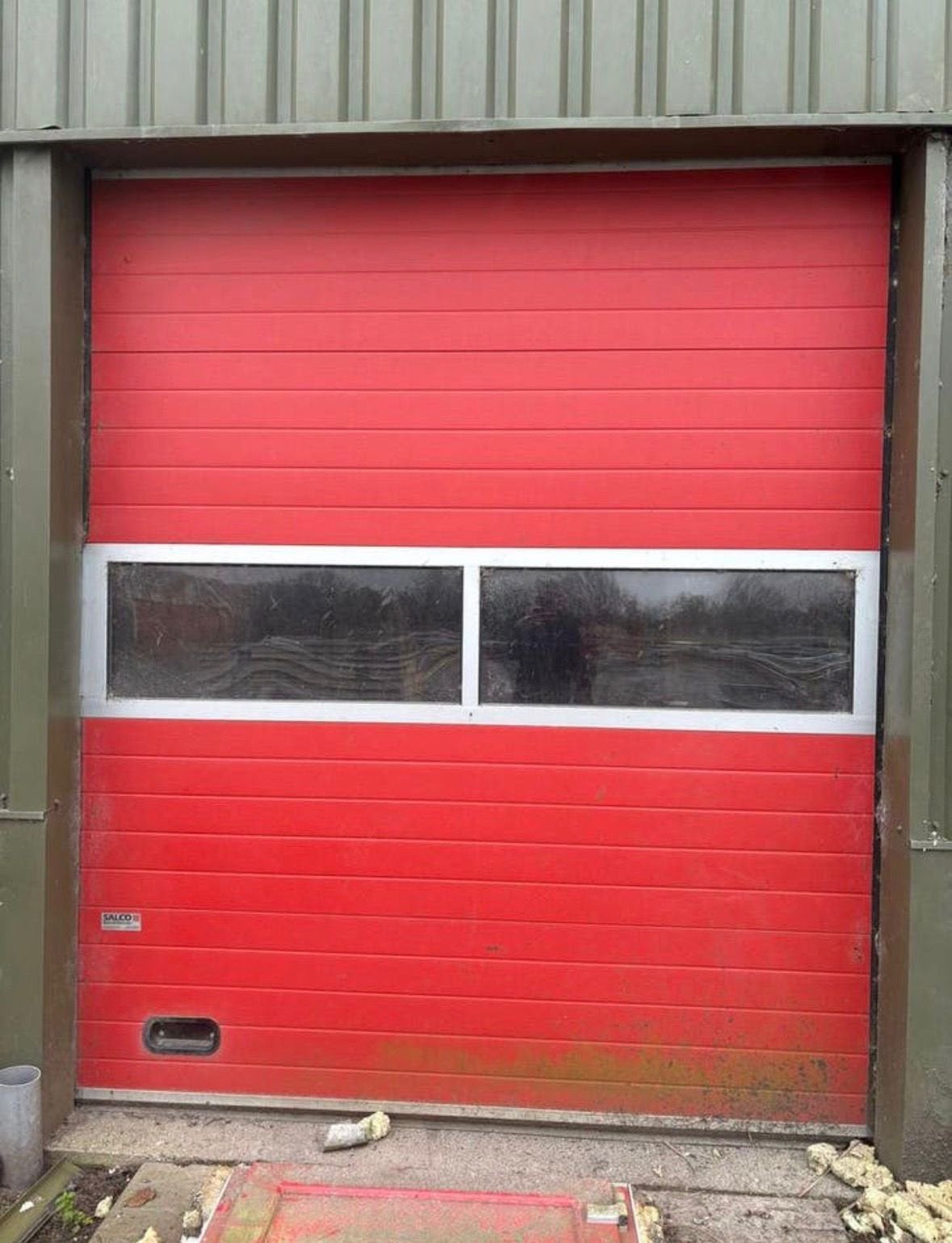 Handbediende overheaddeur garagedeur snelloopdeur deur, Gebruikt, Garagedeur, Ophalen of Verzenden, 120 cm of meer