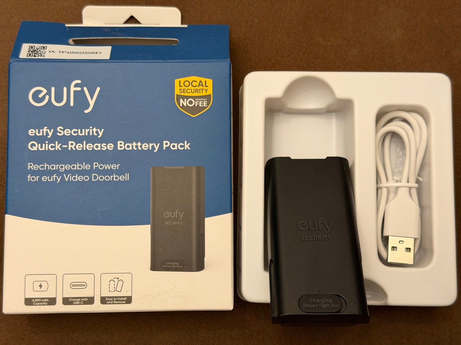 Eufy Security Quick-Release Battery Pack voor Video Deurbel, Overige typen, Ophalen of Verzenden, Zo goed als nieuw, Overige soorten