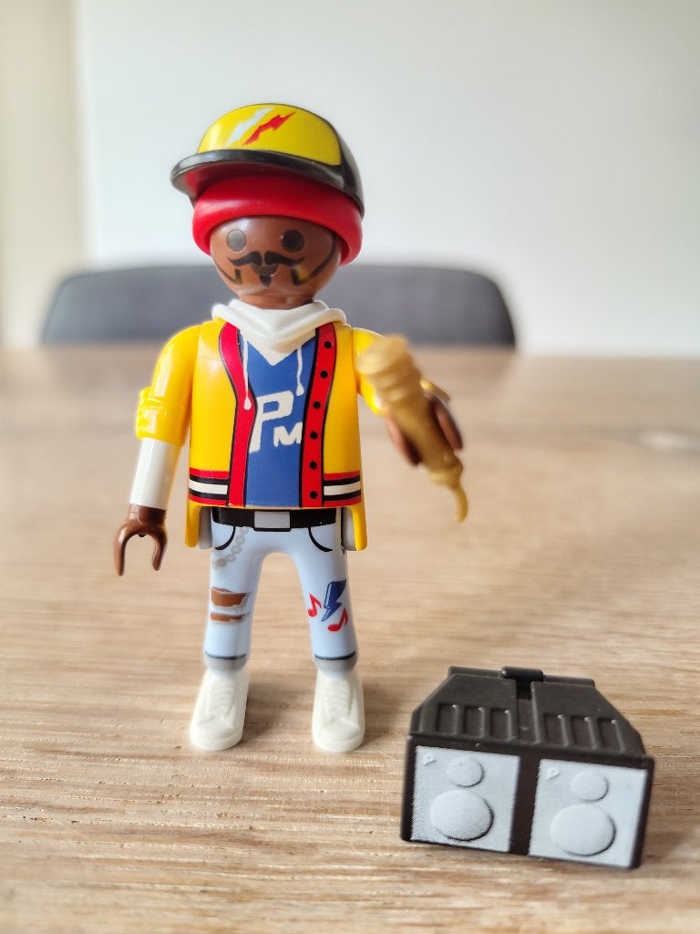 Playmobil Rapper muzikant zanger themapoppetje, Complete set, Ophalen of Verzenden, Zo goed als nieuw, Figuren