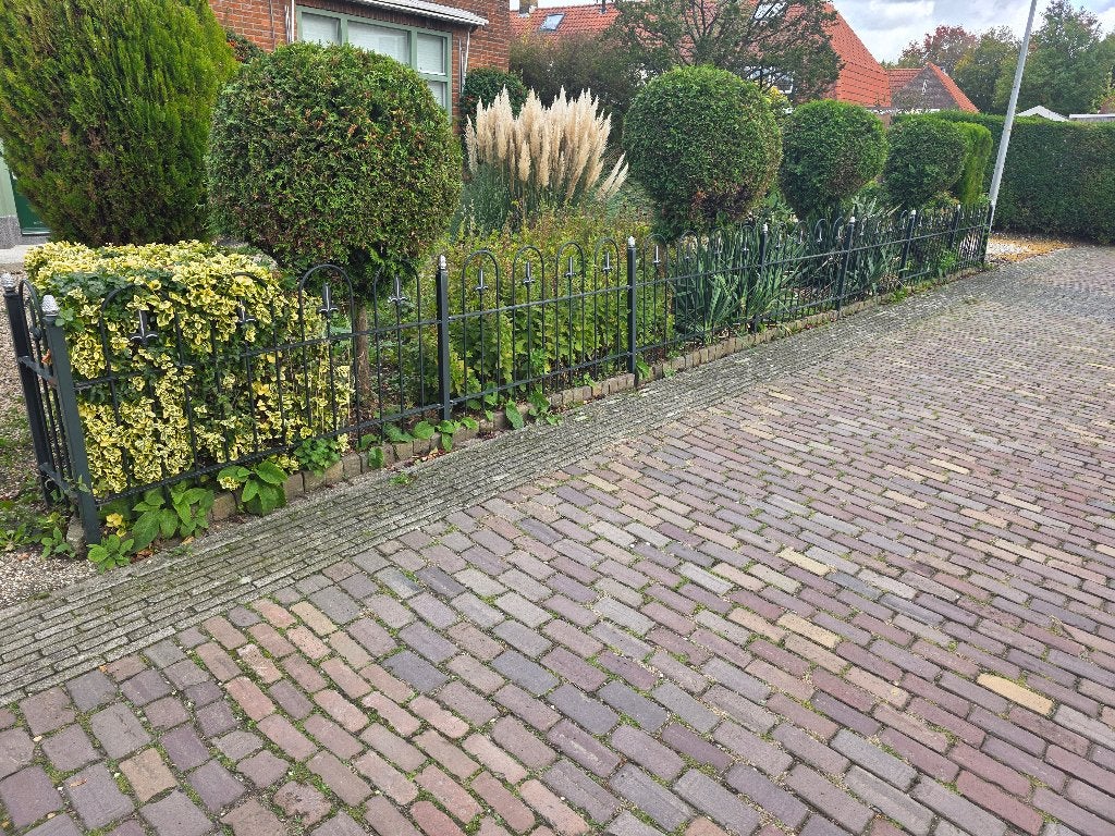 Gietijzeren hekwerk met Franse lelie, Ophalen, Gebruikt, IJzer, Sierhekwerk