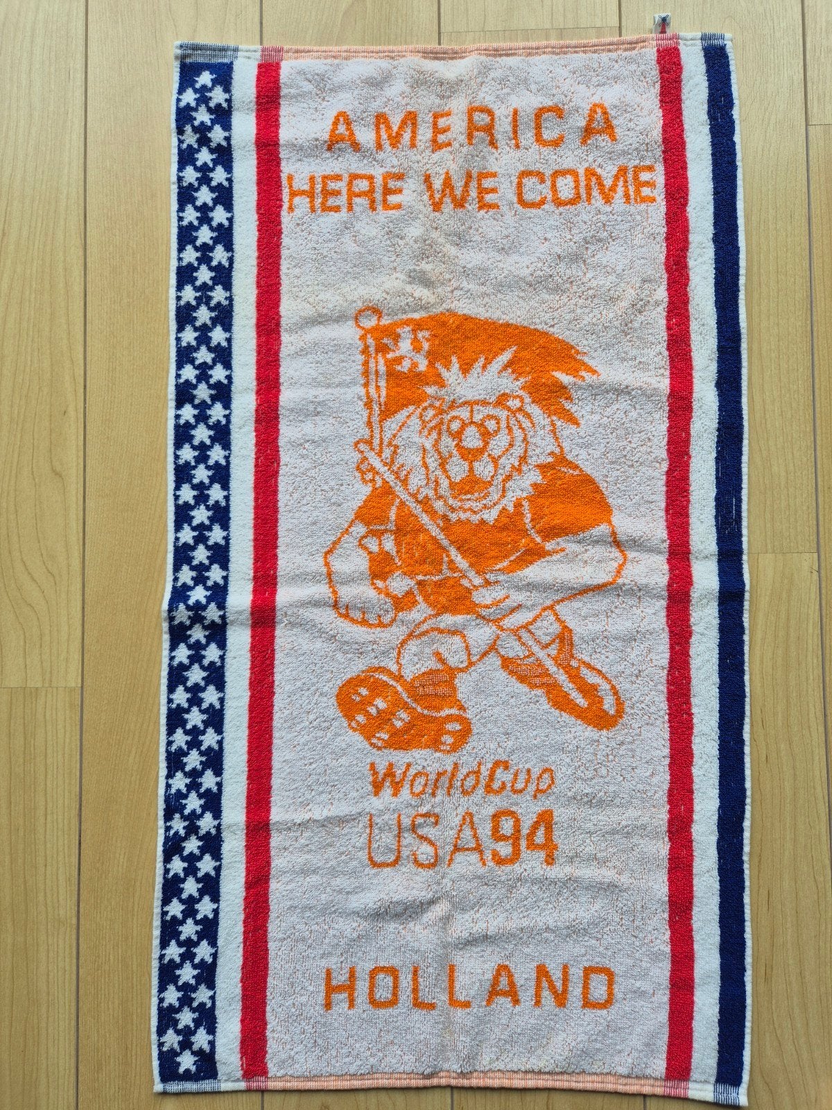 Vintage WK 1994 Handdoek - Holland Leeuw USA '94  als  nieuw, Ophalen of Verzenden