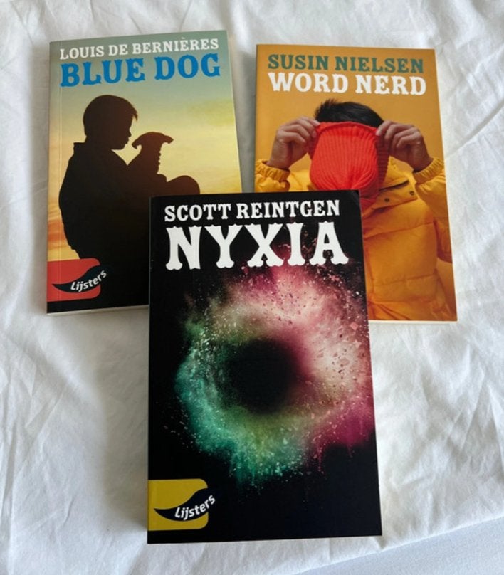 Boekenpakket: Blue Dog, Nyxia, Word Nerd (Lijsters), Ophalen of Verzenden, Nieuw, Fictie