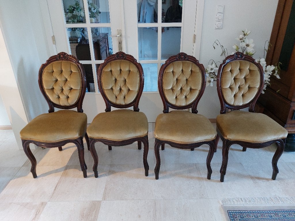 Antieke biedermeier eetkamerstoelen, Ophalen