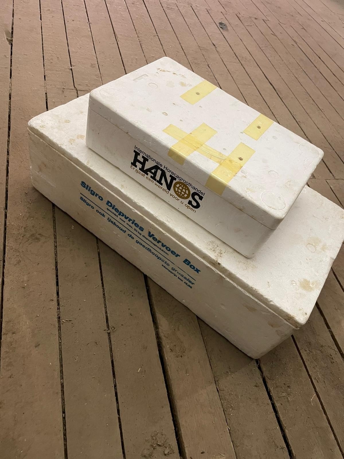 2 Tempex boxen, Ophalen, 40 tot 60 cm, Krat, Minder dan 35 cm