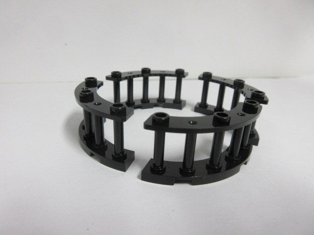 nr. 8979, 4 Kwart ronde zwarte hekjes, Ophalen of Verzenden, Zo goed als nieuw, Complete set, Lego