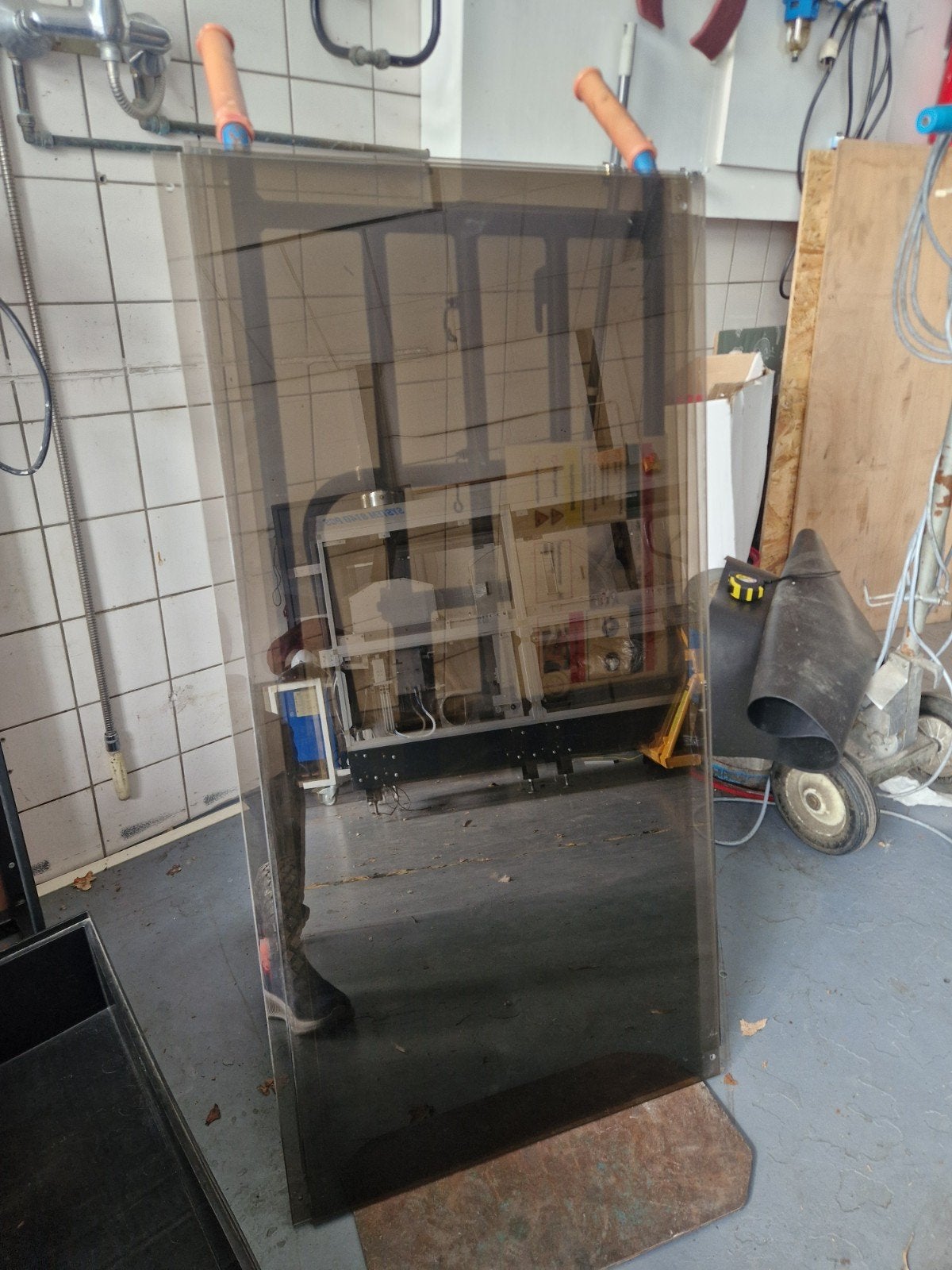 Rookglas platen 112x55cm en 55x55cm, 6mm dik, Ophalen